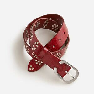 Mari Giudicelli x J.Crew studded belt in Italian leather
